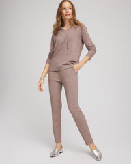 Chico's Women | Zenergy® Luxe Rhinestone Ankle Pants TAUPE HEATHER