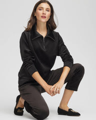 Chico's Women | Zenergy® Velour Pullover BLACK