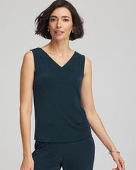 Chico's Women | Travelers™ Convertible Tank TEAL SHADOW