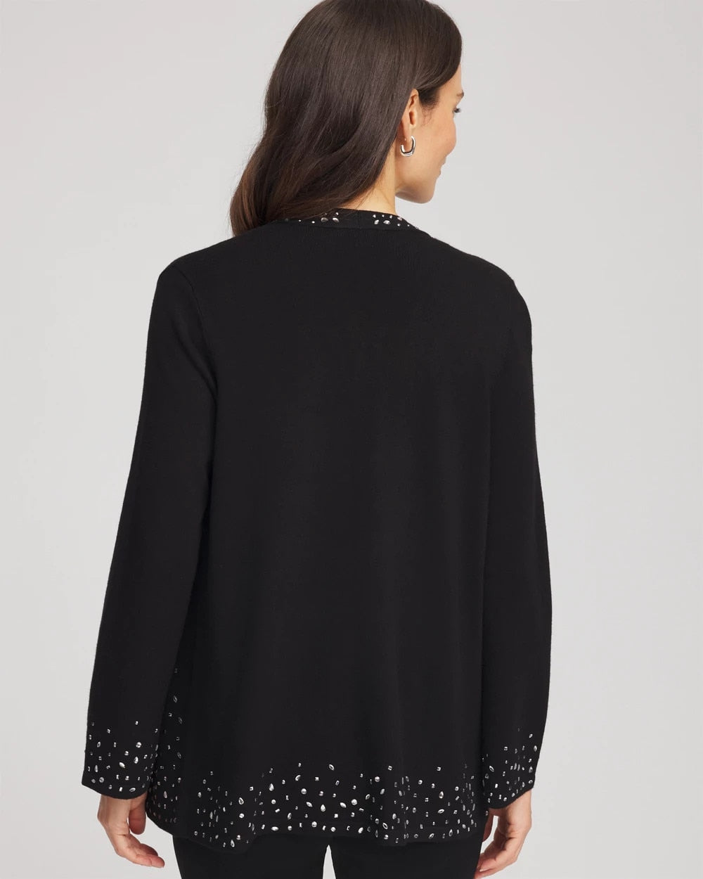Chico's Women | Travelers™ Embellished Cardigan TRAVELERS BLACK