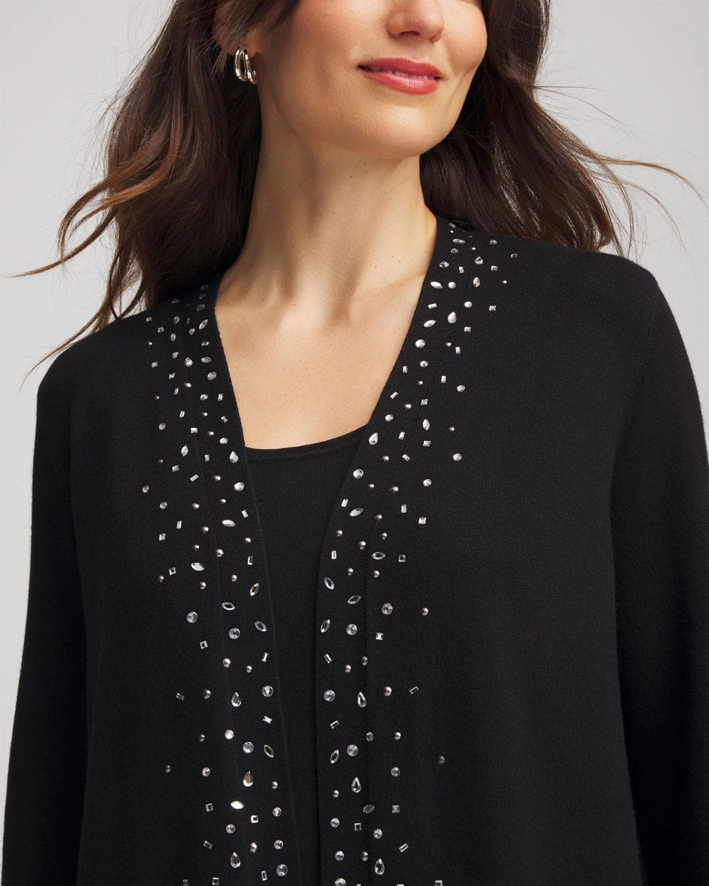 Chico's Women | Travelers™ Embellished Cardigan TRAVELERS BLACK