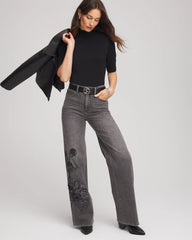 Chico's Women | Cashmere Elbow-Sleeve Sweater BLACK
