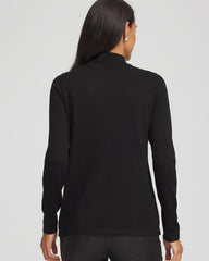 Chico's Women | Ella Embellished Mockneck Sweater BLACK