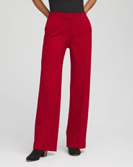 Chico's Women | Emme Wide-Leg Trouser Ponte Pants CARMINE RED