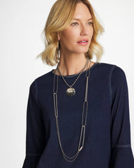 Chico's Women | Short Silver Ball Chain Pendant SILVER