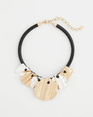 Chico's Women | Crinkle Mixed Metal Bib Necklace MIXED METALS