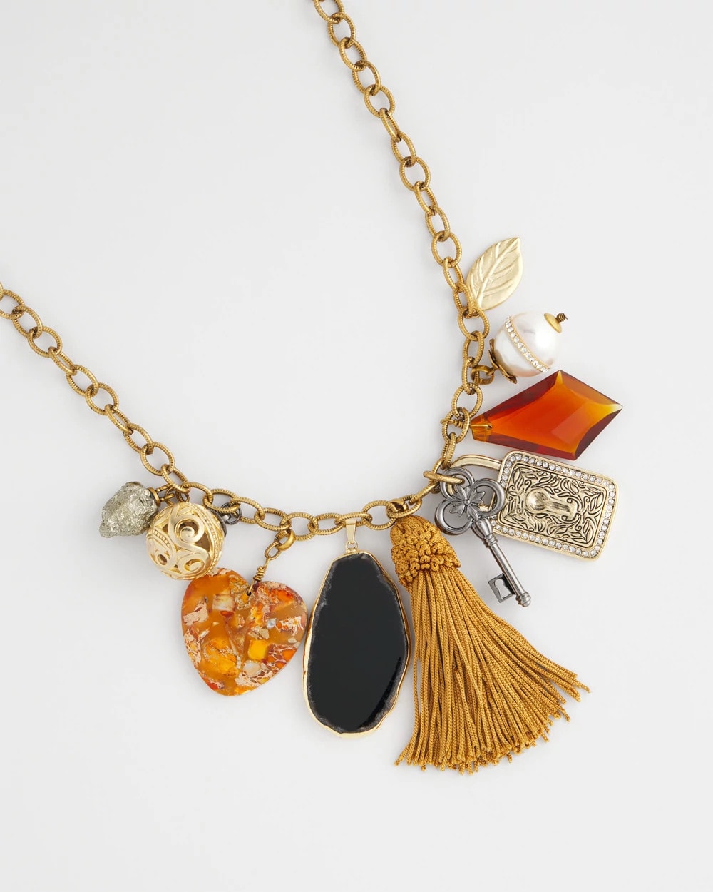 Chico's Women | Charm & Stone Short Necklace WARM MULTI