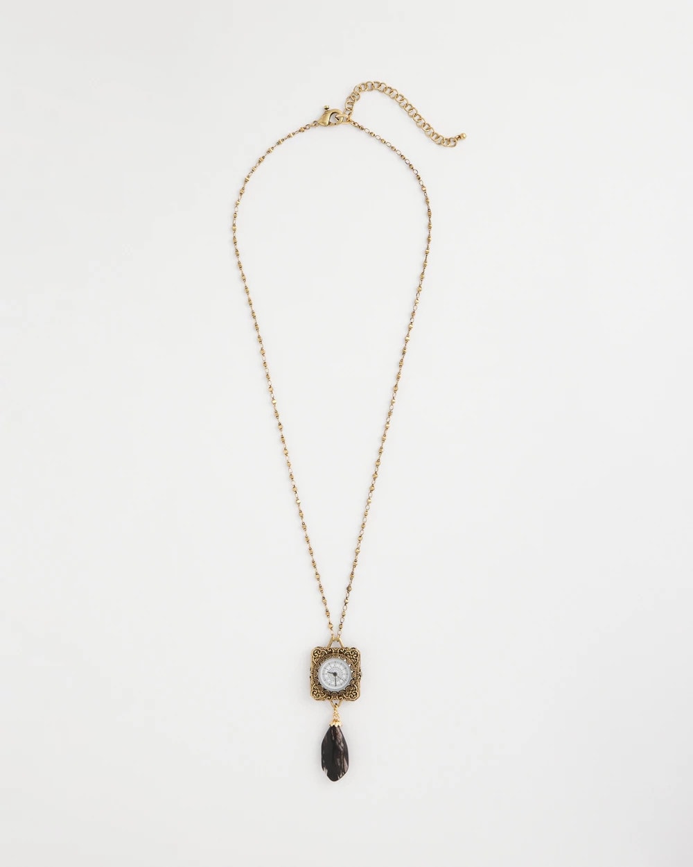 Chico's Women | Clock Pendant Necklace GOLD