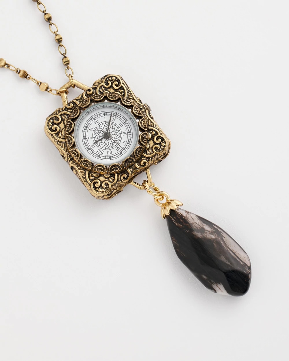 Chico's Women | Clock Pendant Necklace GOLD