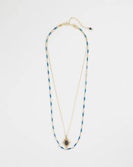 Chico's Women | Double-Strand Sodalite Pendant Necklace BLUE