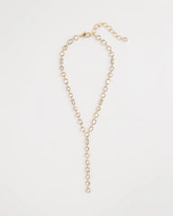 Chico's Women | Bezel Set Goldtone Y-Necklace GOLD