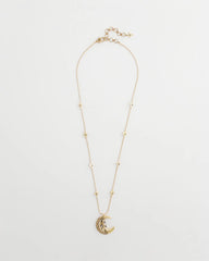 Chico's Women | Gold Moon Pendant Necklace GOLD