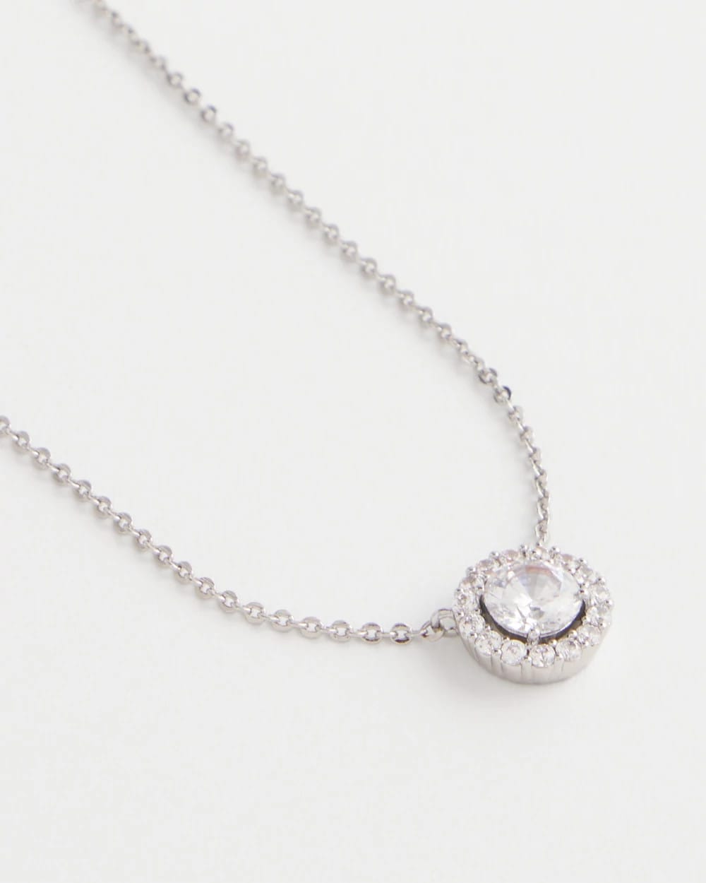 Chico's Women | Silver Tone Drop Stone Necklace SILVER