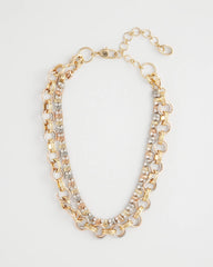 Chico's Women | Convertible Tri-Tone Short Necklace MIXED METALS