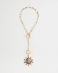 Chico's Women | Purple Resin Sun Pendant Necklace PURPLE