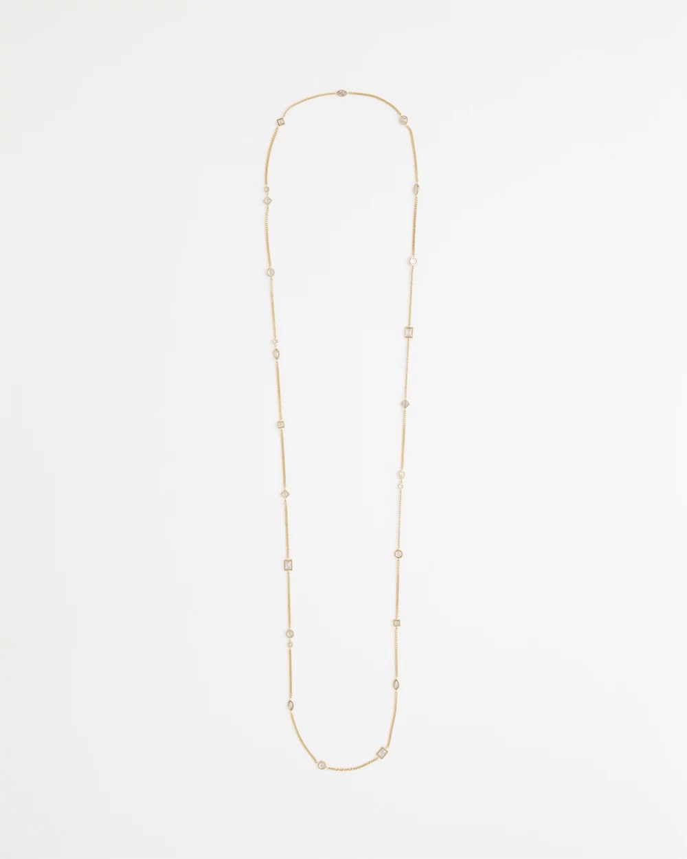 Chico's Women | Fine Crystal Long Chain Necklace GOLD