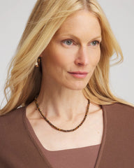 Chico's Women | Genuine Tiger's Eye Stone Necklace NEUTRAL