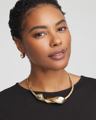 Chico's Women | Golden Leafy Collar Necklace GOLD