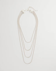 Chico's Women | Multi-Layer Snake Chain Necklace SILVER