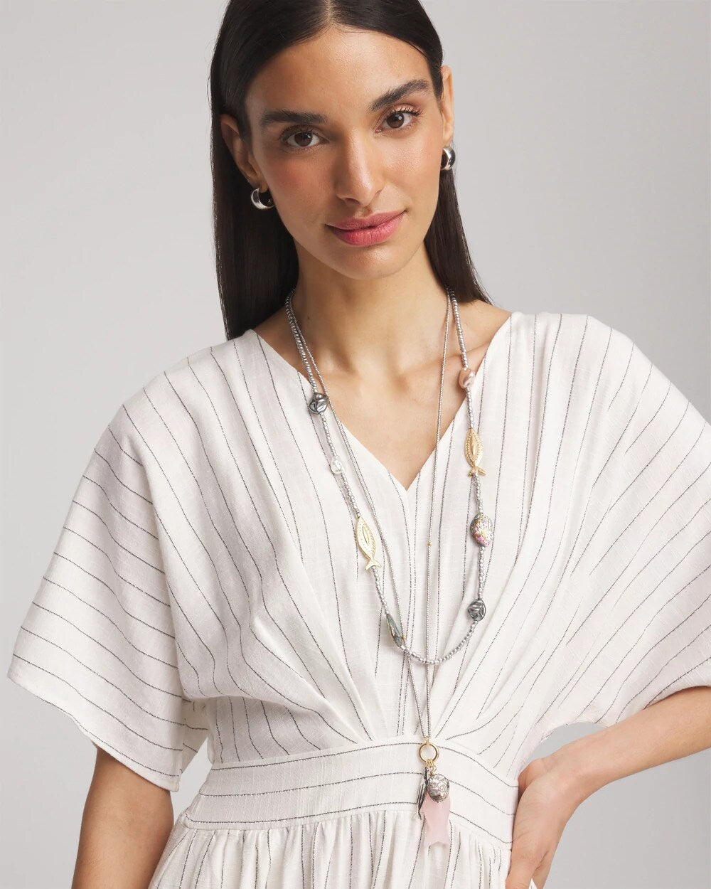 Chico's Women | Chico's Originals White Jade Ocean Necklace SILVER