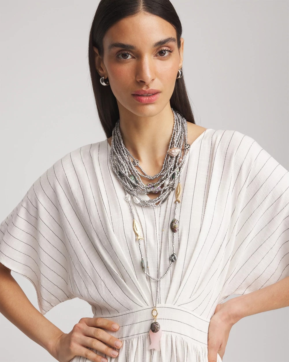 Chico's Women | Chico's Originals White Jade Ocean Necklace SILVER