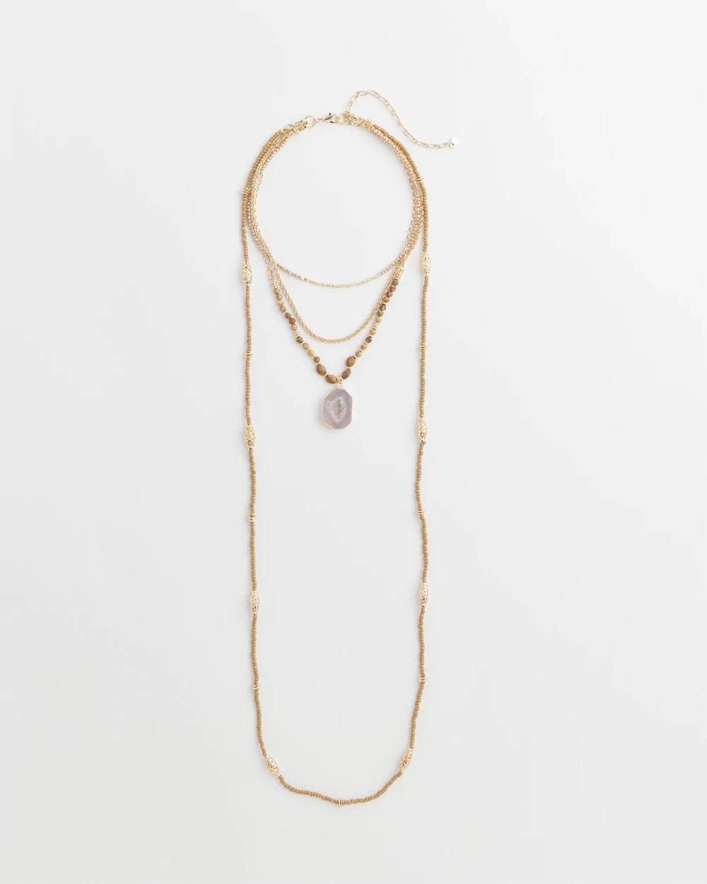 Chico's Women | Convertible Agate Pendant Necklace NEUTRAL