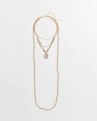 Chico's Women | Convertible Agate Pendant Necklace NEUTRAL