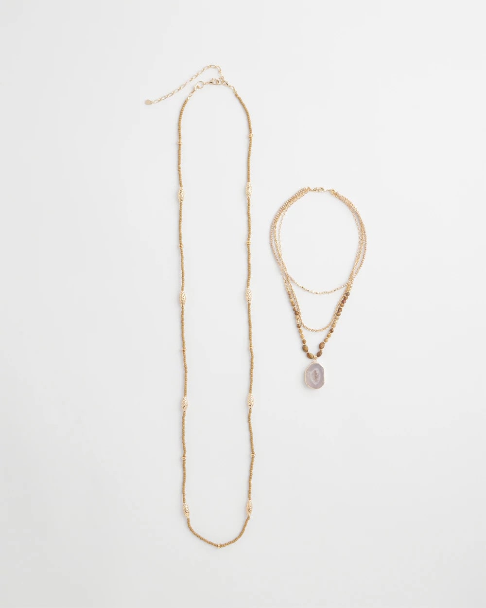 Chico's Women | Convertible Agate Pendant Necklace NEUTRAL