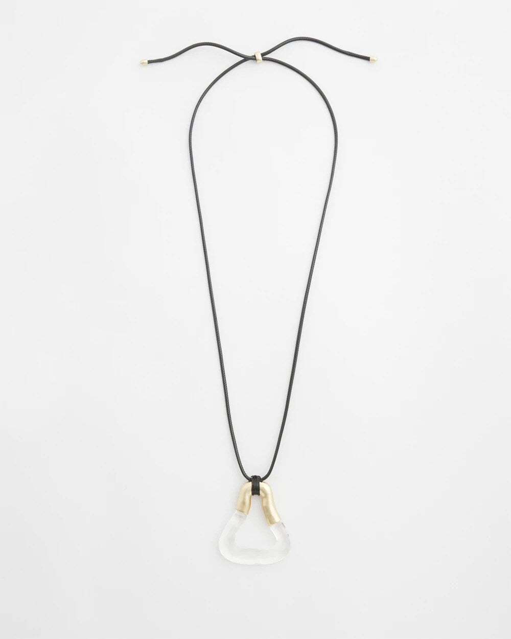 Adjustable Lucite Pendant Necklace