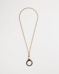 Chico's Women | Hand Monocle Pendant Necklace BLACK/GOLD