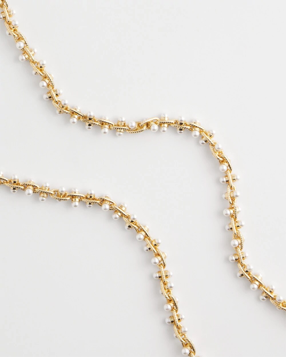 Chico's Women | Faux Pearl Single-Strand Link Chain Necklace PEARL