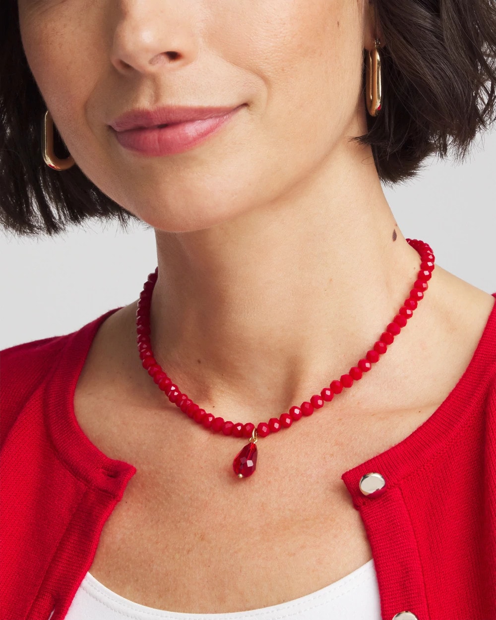 Chico's Women | Convertible Red Necklace RED