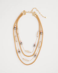 Chico's Women | Multistrand Gold & Pink Tone Necklace PINK