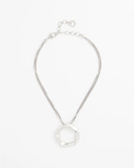 Chico's Women | Short Circle Pendant Necklace SILVER