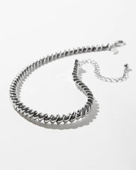 Chico's Women | Silver Tone Twist Collar Necklace SILVER