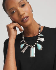 Chico's Women | Chico's Originals Turquoise & Charms Motif Collar Necklace