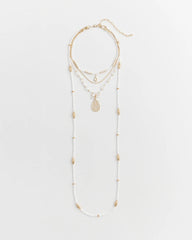 Chico's Women | Convertible Beaded Pendant Necklace WHITE