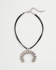 Chico's Women | Short Horseshoe Pendant Necklace SILVER