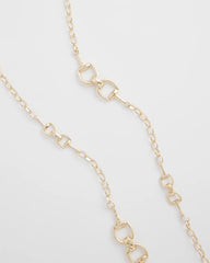 Chico's Women | Equestrian Horsebit Long Link Necklace GOLD