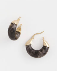 Chico's Women | Marble Gold Hoop Earrings GOLD