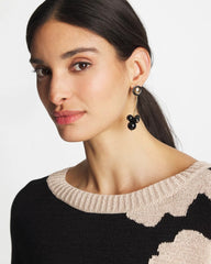 Chico's Women | Linear Black Bead Cluster Earrings BLACK