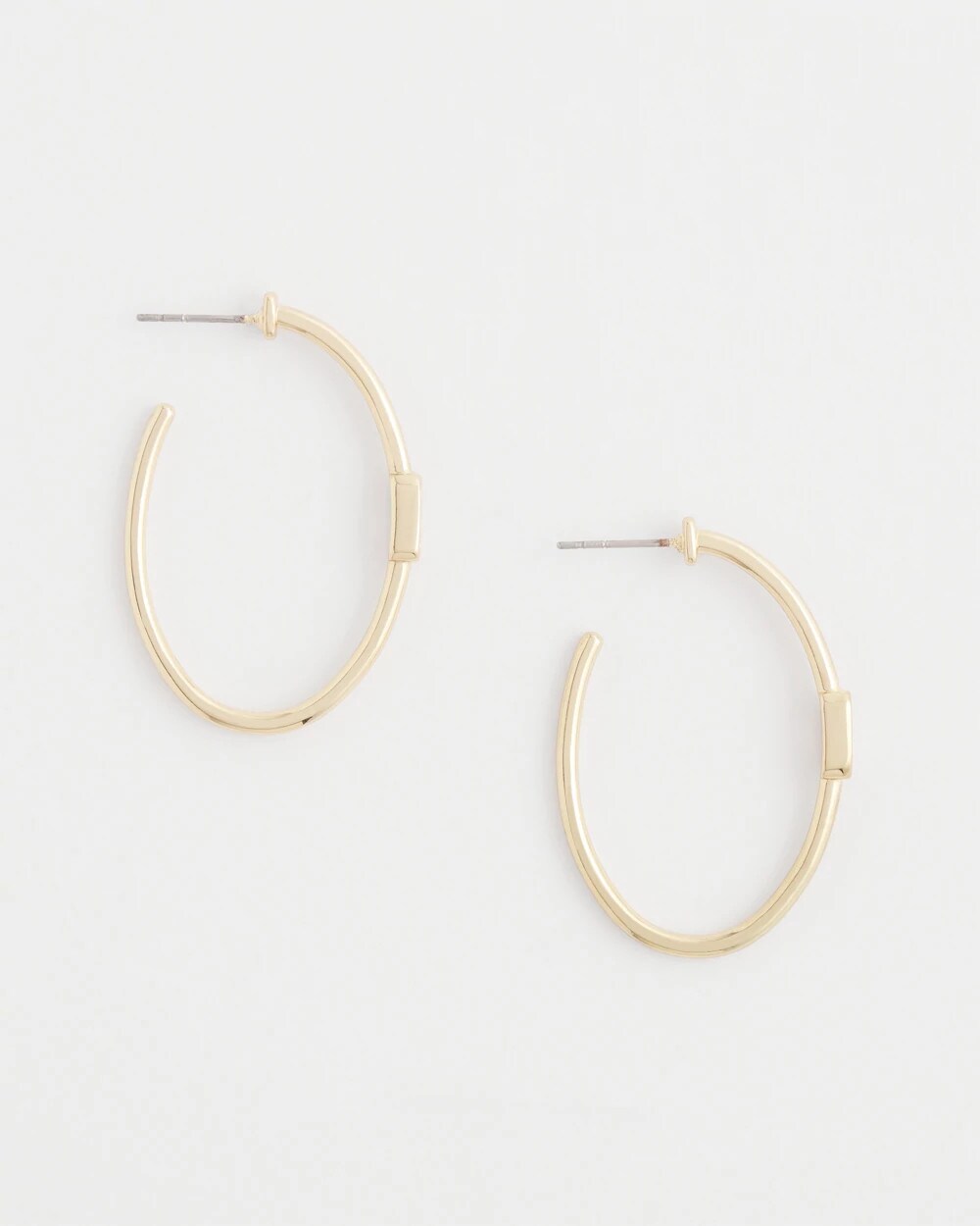 Chico's Women | Gold Oval Hoop Earrings GOLD