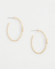 Chico's Women | Gold Oval Hoop Earrings GOLD