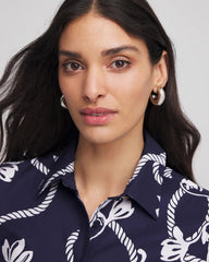 Chico's Women | Silver Puff Hoop Earrings SILVER