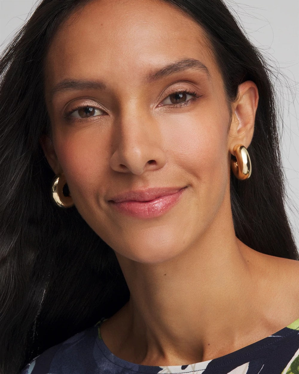 Chico's Women | Gold Puff Hoop Earrings GOLD