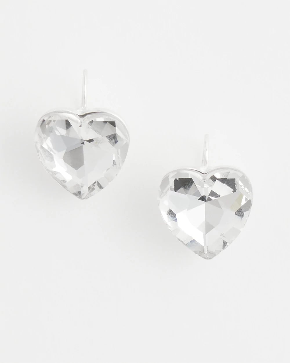 Chico's Women | Crystal Heart Gem Drop Earrings NEUTRAL