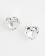 Chico's Women | Crystal Heart Gem Drop Earrings NEUTRAL