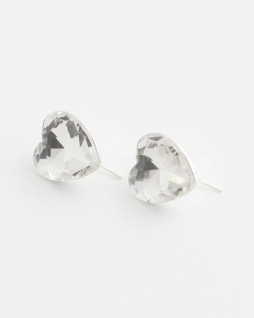 Chico's Women | Crystal Heart Gem Drop Earrings NEUTRAL