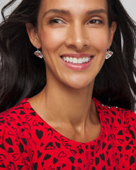 Chico's Women | Crystal Heart Gem Drop Earrings NEUTRAL