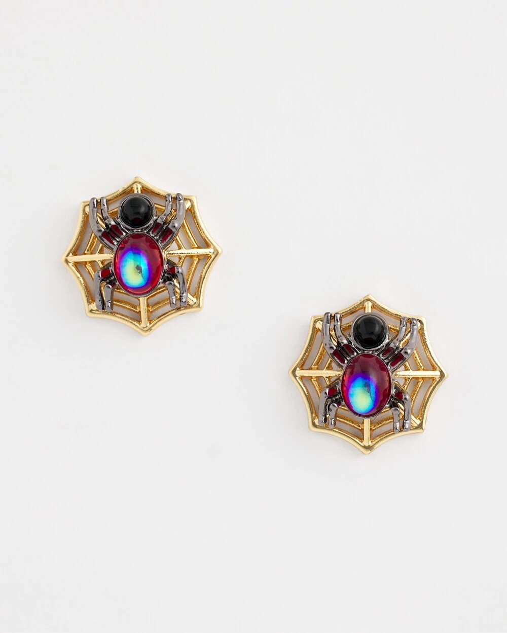 Chico's Women | Spider Web Glitz Earrings ORANGE